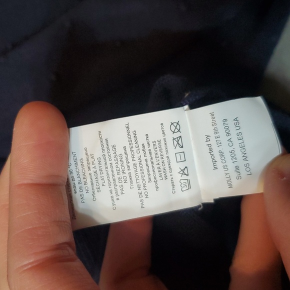 Molly Bracken Long Sleeves Cardigan. Navy Blue. Textured. Pearl Buttons. 3XL. - Picture 12 of 16